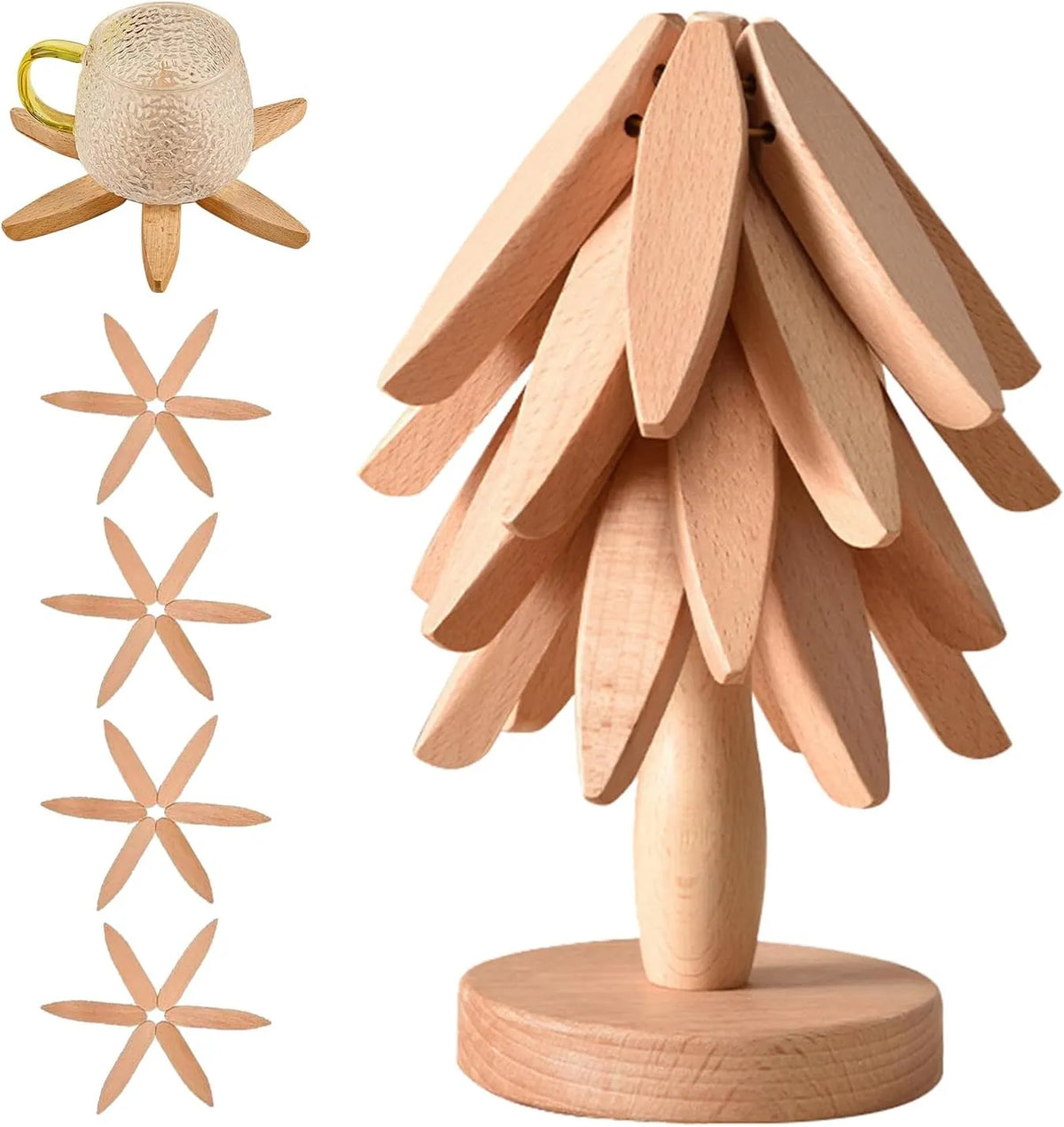 ✨Natural Christmas Tree Trivet Set
