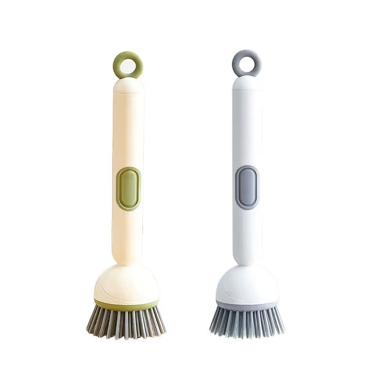 🧽 Adjustable Long-Handle Dish Brush with Built-In Soap Dispenser