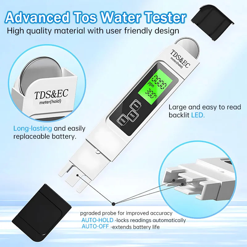 💧 2026 4-in-1 Digital Water Quality Tester with Instant Precision Readings