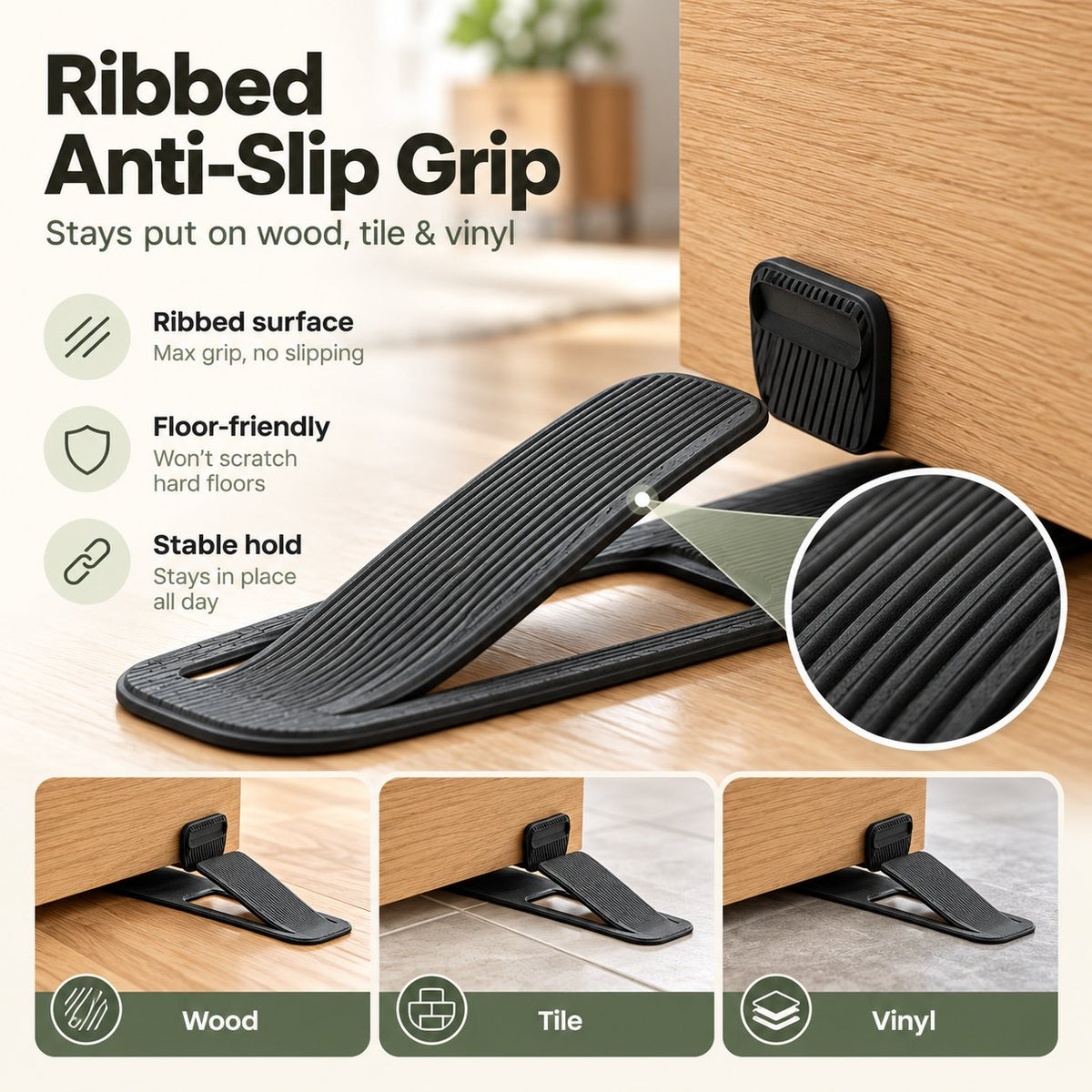 Slide, Grip & Protect Flexible Non-Slip Door Stopper 🚪✨