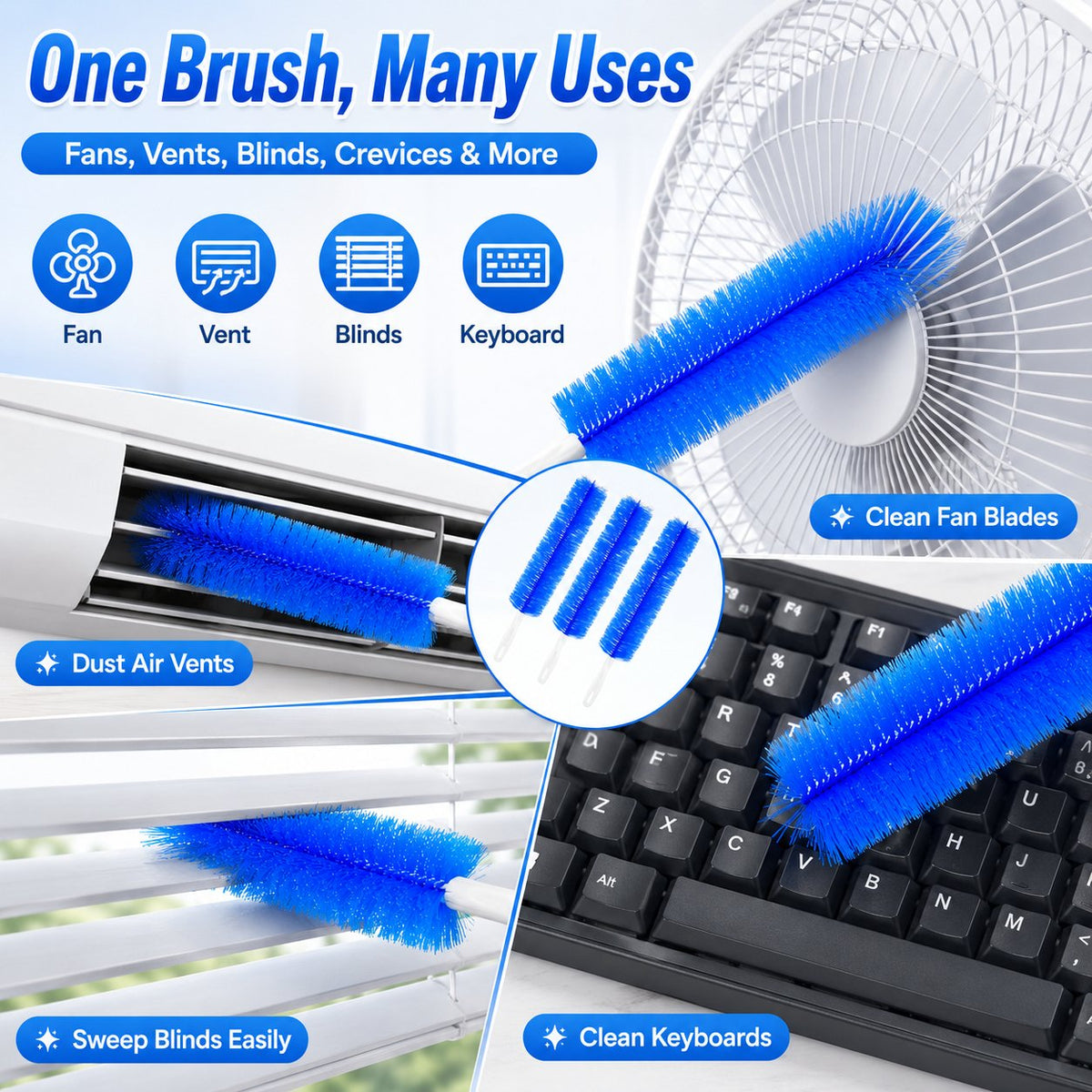🧹 Flexible Microfiber Duster – Reusable Cleaner for Hard-to-Reach Spaces