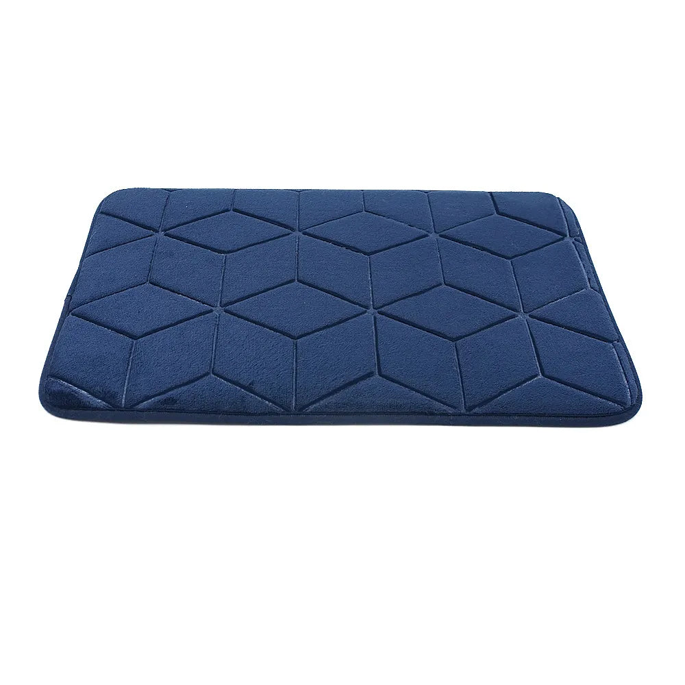 🛁 Cobblestone-Textured Bath Mat – Soft Bathroom Rug, Gray 40×60cm