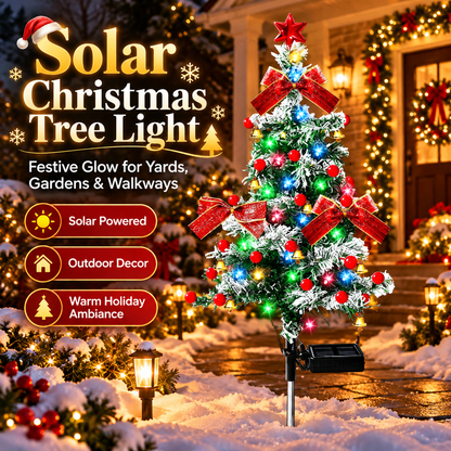 ☀️ Solar-Powered Christmas Garden Lights – Outdoor Holiday Glow for Trees & Courtyards