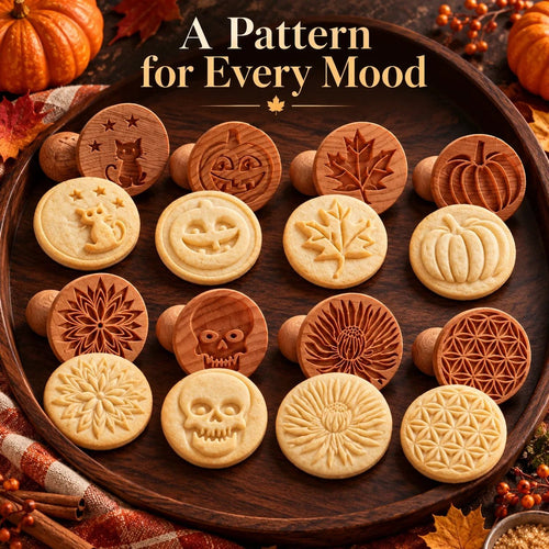 🎉Patterned Wood Cookie Embosser | Seasonal Party & Gift Cookie Prep