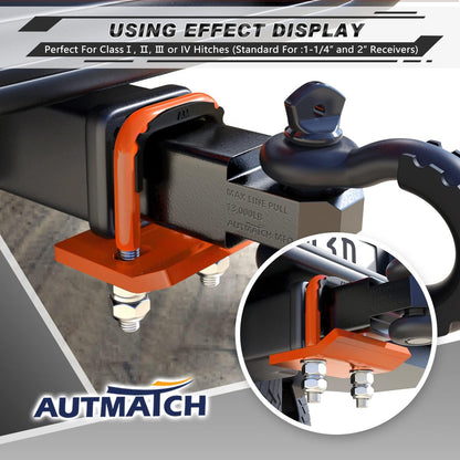 🚛🔒 Heavy Duty Trailer Hitch Stabilizer Clamp - Black Anti-Rattle Towing Accessory