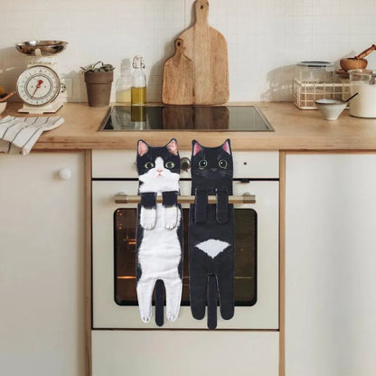🐈 Ginger Cat Hand Towel – Funny Christmas Bathroom Accent