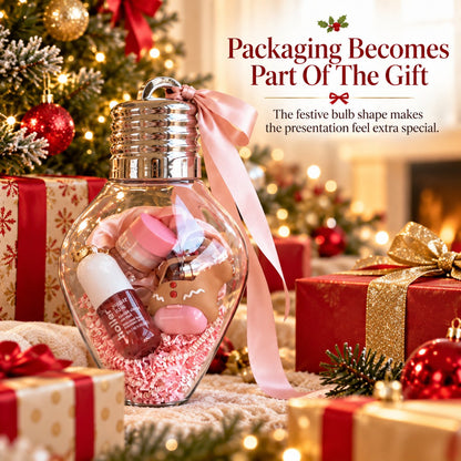 DIY Christmas Bulb Ornament Gift Jar