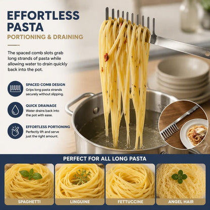 Stainless Steel Pasta Serving Spoon 🍝 – Classic Italian Kitchen Utensil