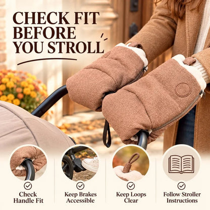 Cozy Stroller Hand Warmers 🧤 – Comfortable Handlebar Mitts for Cold Days