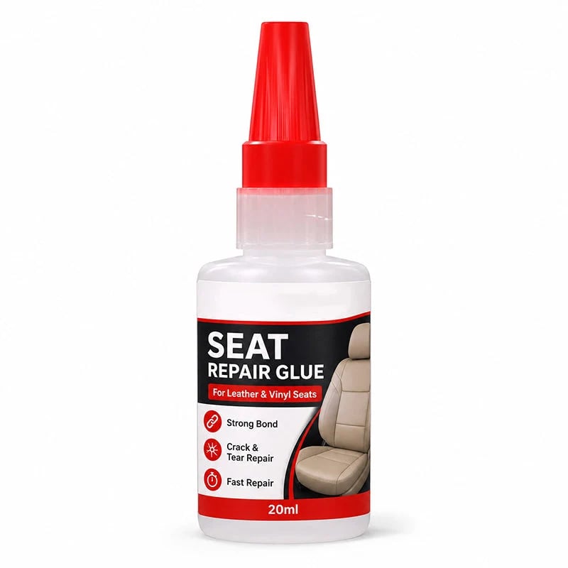 💯 Quick Dry Car Seat Leather Repair Glue‑ Precision Nozzle Vinyl & Leather Adhesive, Permanent Bond Repair Glue for Car Seats, Sofas & Leather Furnitures
