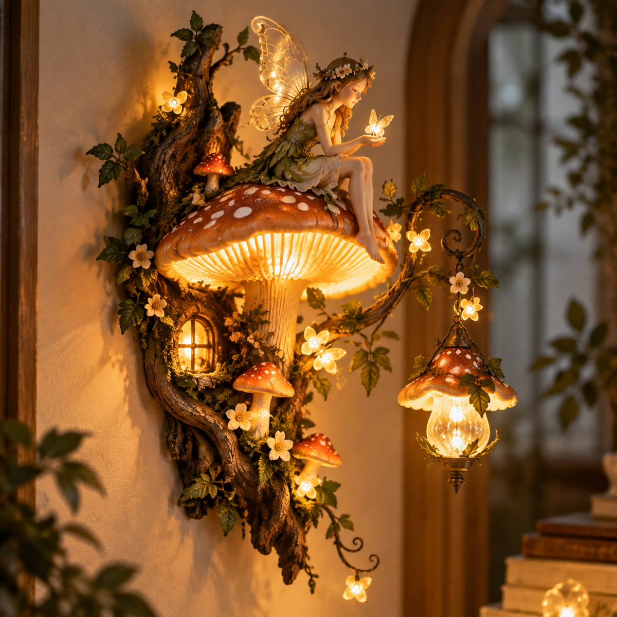 ⏰ Limited Stock 50% OFF 🍄 Fairywood Mushroom Wall Light – Cozy Woodland Glow