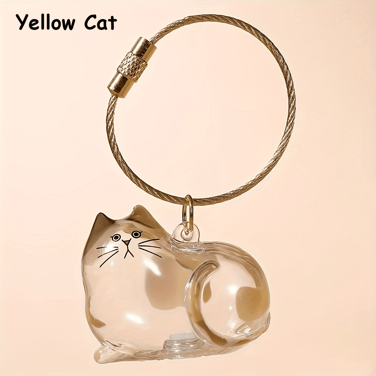 🐈 Calico Cat Memorial Keychain – Keepsake Capsule for Treasured Pet Fur
