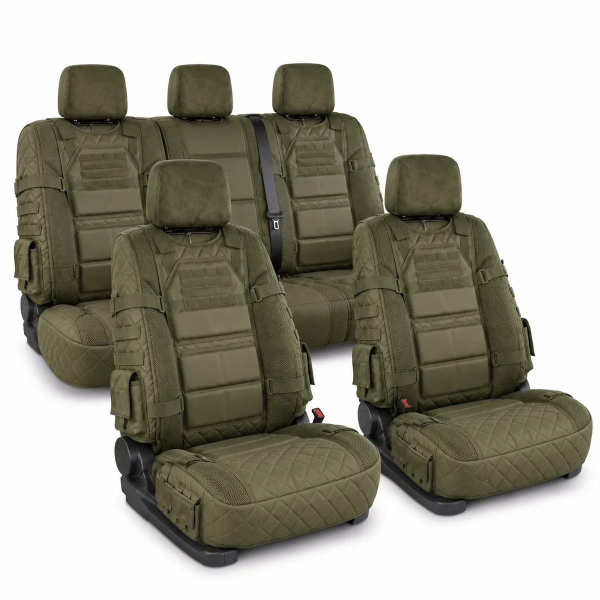 🎖️ Military‑Style Auto Seat Protectors｜Universal Fit Heavy‑Duty Cushion For Long‑Drive Vehicle Owners