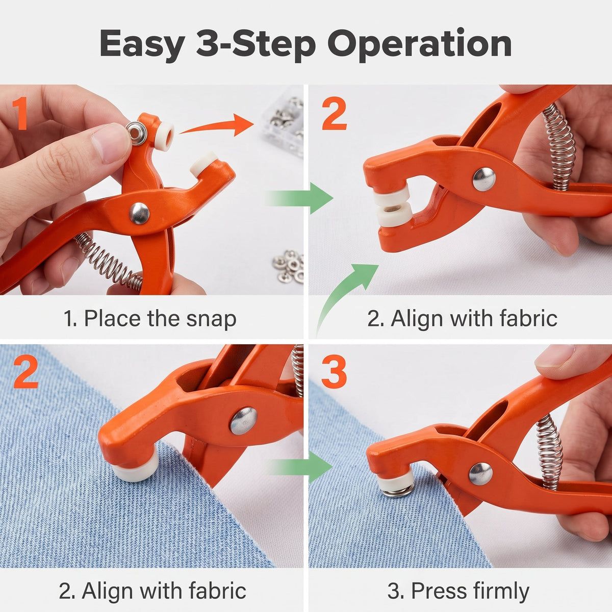 🧷 50% OFF✨ Sew-Free Snap Fastener Plier Kit — No Needle, No Thread