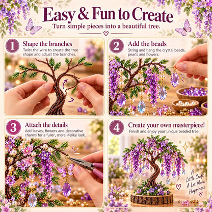 💎🌳 DIY Beaded Gem Tree Kit – Create Your Own Sparkling Crystal Tree Decor