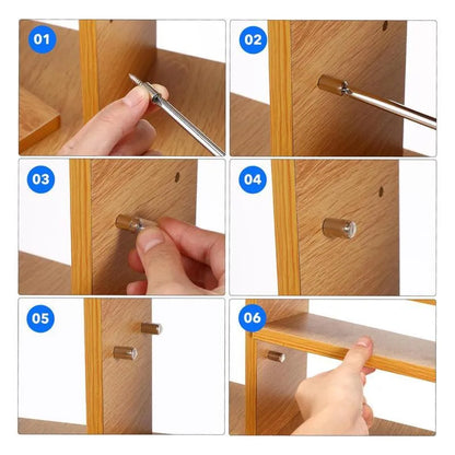 20-Pack Shelf Support Pegs 🔩 – Self-Tapping with Non-Slip Sleeves