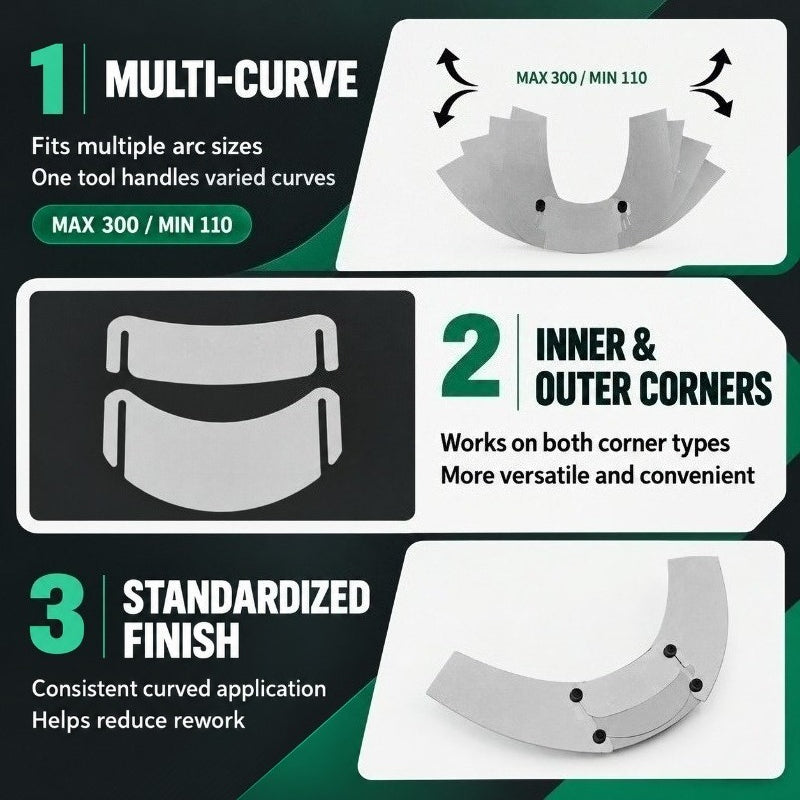 Adjustable Curved Plastering Scraper