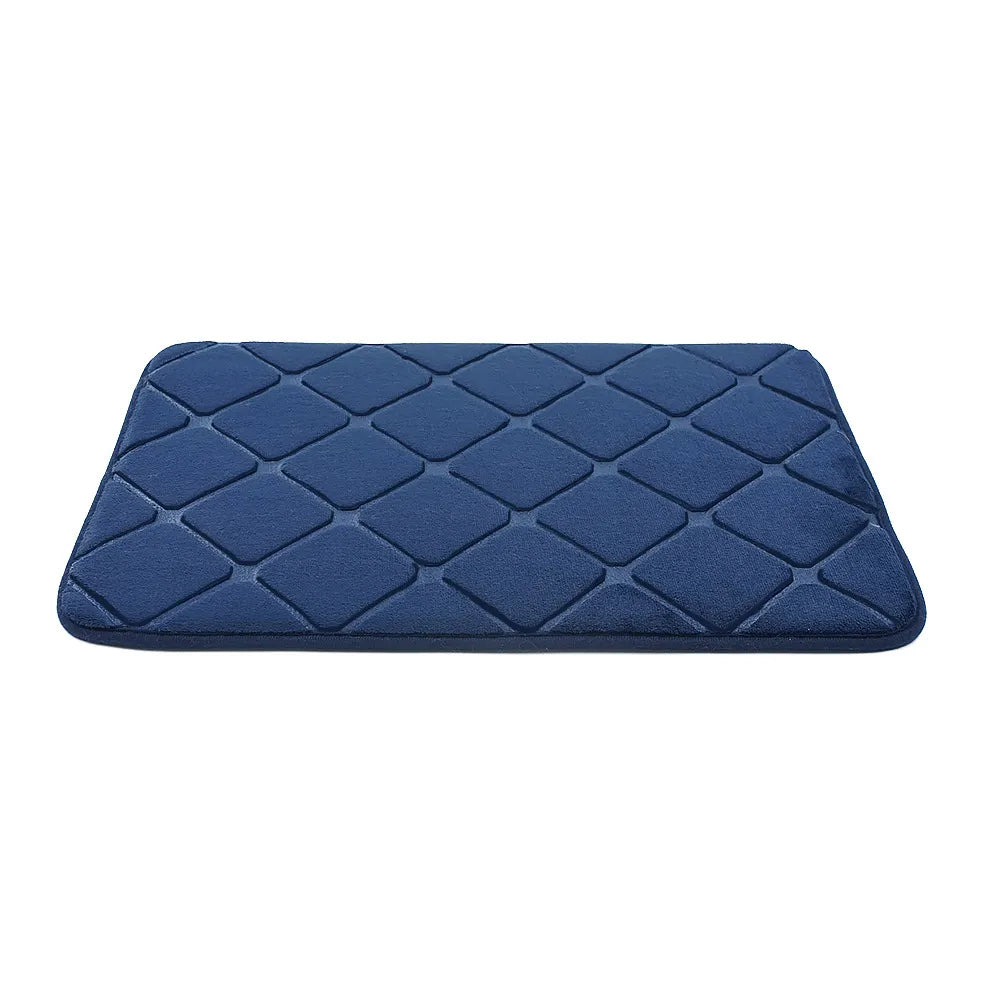 🛁 Cobblestone-Textured Bath Mat – Soft Bathroom Rug, Gray 40×60cm
