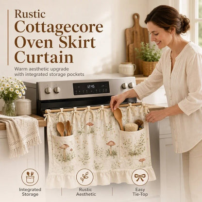 🔥LAST DAY 50% OFF - 🎃Oven Skirt Curtain with Pockets🍄