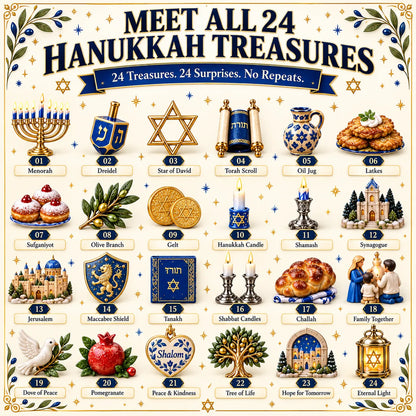 24 Treasures of Hanukkah – Traditions, Symbols & Light Countdown Calendar