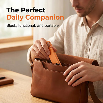📱 Pocket-Size Aluminum Phone Stand Keychain – Foldable Desktop Holder, Orange, 1 Pack 🔑