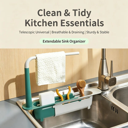 🧼Save 50% Today —  Extendable Sink Organizer with Towel Rack