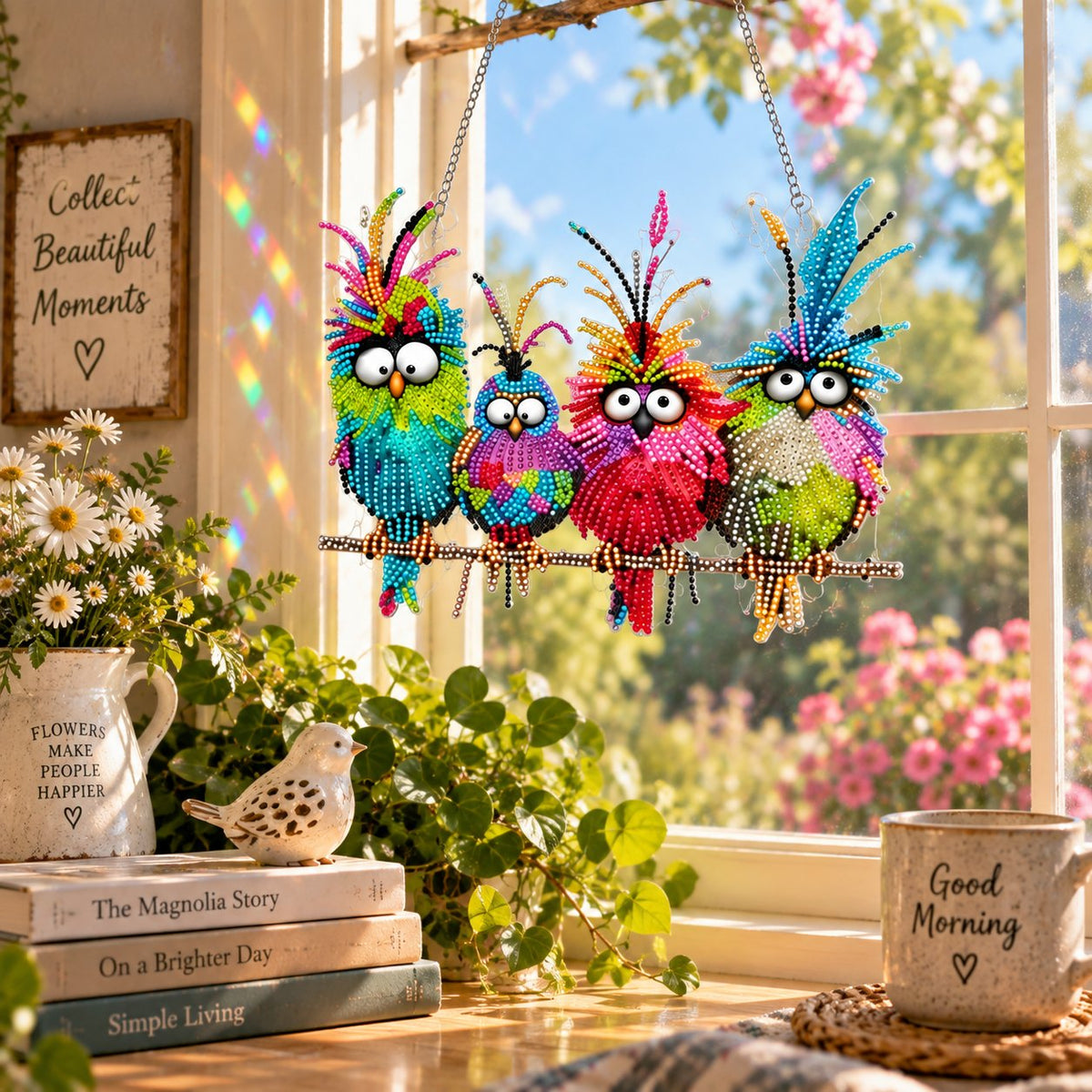 💯🐦✨ Sunny Birds Diamond Art Suncatcher DIY Kit