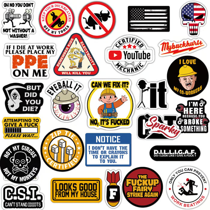🔥2026 Summer Sale - 150Pcs Blue Collar Funny Stickers 👷‍♂️