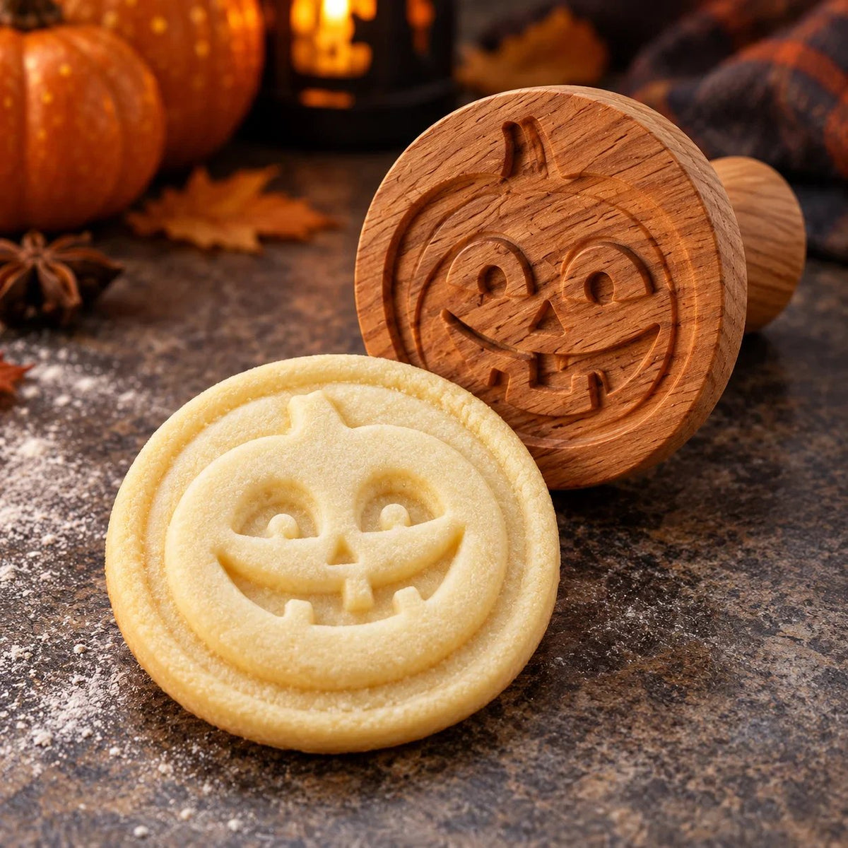 🎉Patterned Wood Cookie Embosser | Seasonal Party & Gift Cookie Prep