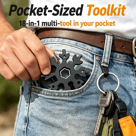 ❄️ Pocket Snowflake Multi-Tool | 18 Functions in Your Hand