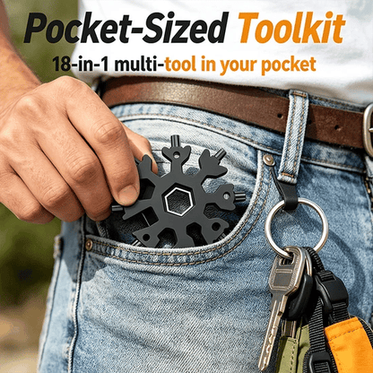 ❄️ Pocket Snowflake Multi-Tool | 18 Functions in Your Hand