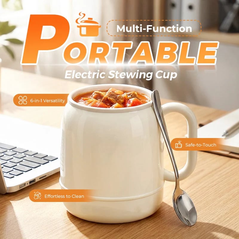 🍲⚡ Portable Electric Stewing Cup – Cook Warm Meals Anywhere