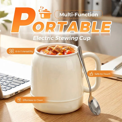 🍲⚡ Portable Electric Stewing Cup – Cook Warm Meals Anywhere