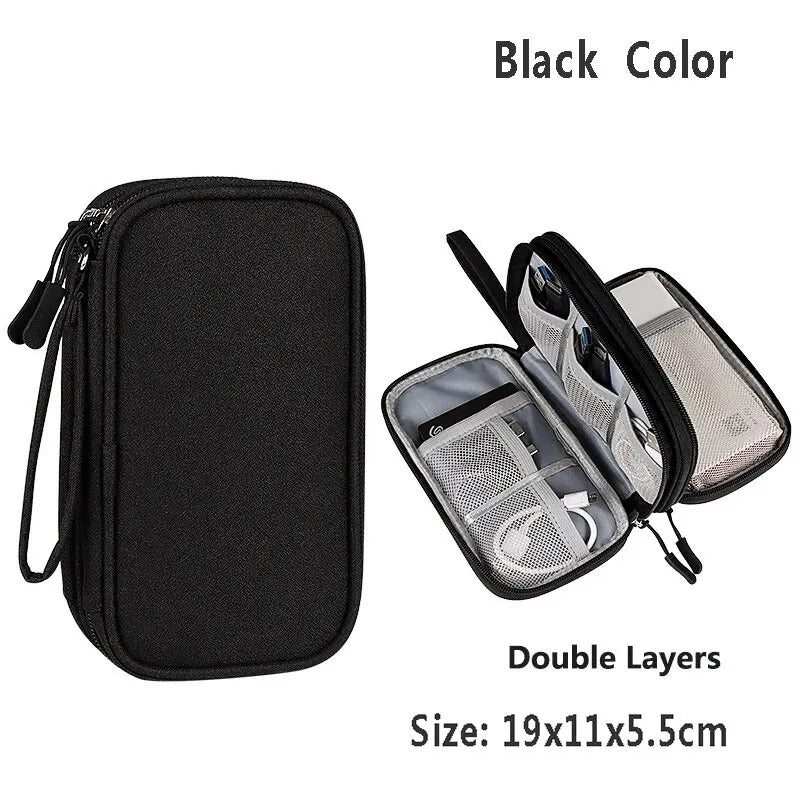 Compact Travel Tech Organizer Pouch for Cables, Chargers and Accessories 🔌✈️