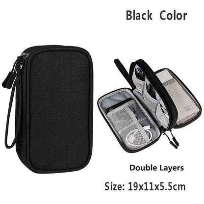Compact Travel Tech Organizer Pouch for Cables, Chargers and Accessories 🔌✈️
