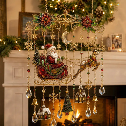 Handmade Christmas stained window decorations