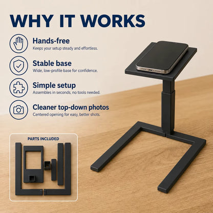 🔥📱 Overhead Phone Camera Stand – Hands-Free Filming Made Easy