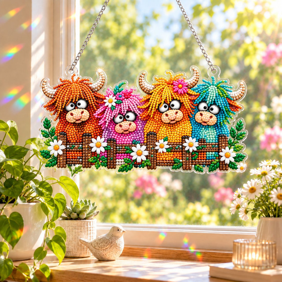 💯🐦✨ Sunny Birds Diamond Art Suncatcher DIY Kit