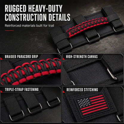 Braided Paracord Roof Grab Handle 🚙 – Non-Slip Off-Road Passenger Grip