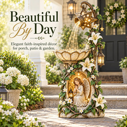 👼 Angel Starlight Garden Fountain | Lighted Faith-Inspired Outdoor Decor