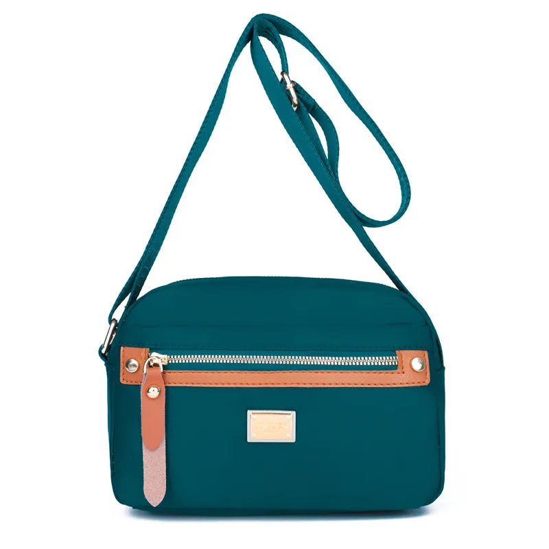 ❤️ Lightweight Red Nylon Crossbody Bag with Adjustable Strap