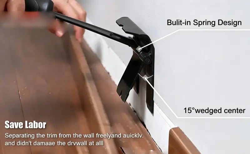 💯🛠️ Heavy Duty Trim Puller Tool, Baseboard & Molding Removal Pry Bar