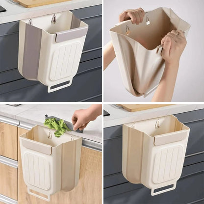 🗑️ Hanging Collapsible Trash Can – Space-Saving Bin for Kitchen & Cabinets