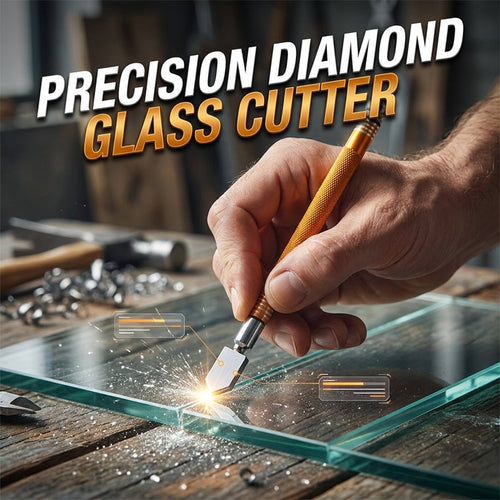 ⚡ Clean-Cut Diamond Glass Scoring Tool with Ergonomic Alloy Grip & Precision Roller Wheel