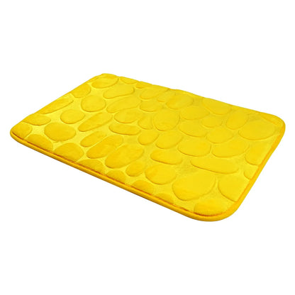 🛁 Cobblestone-Textured Bath Mat – Soft Bathroom Rug, Gray 40×60cm