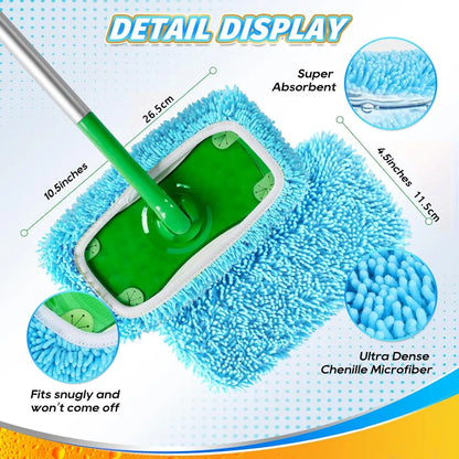 🧹 Reusable Mop Cleaning Pads – Washable Floor Care Accessories