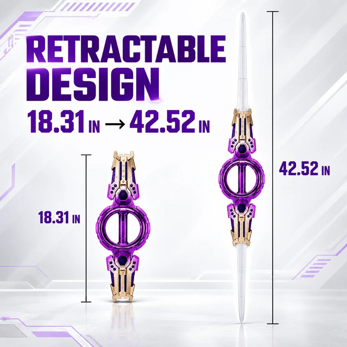Retractable LED Light-Up Sword ⚔️ – Glowing Toy Saber for Play & Costumes