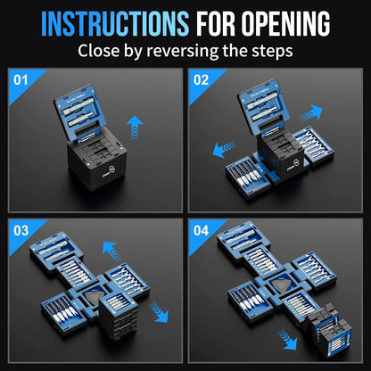 🎉3.15' Compact Transformable Precision Tool Kit – 2-in-1 Torque Handle & Modular Electronics Repair Set