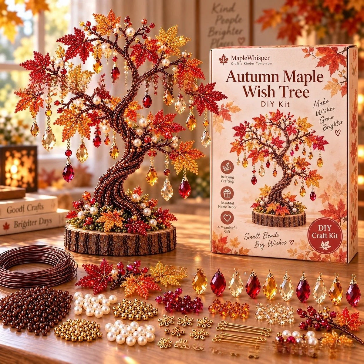 💎🌳 DIY Beaded Gem Tree Kit – Create Your Own Sparkling Crystal Tree Decor