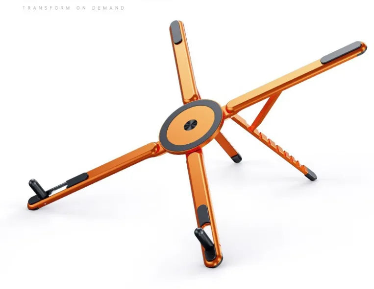 💻 Foldable Aluminum Laptop Stand – Built-In Magnetic Phone Holder